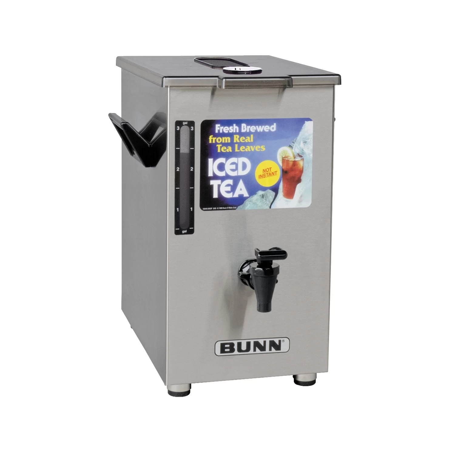 BUNN® BUNN TD4 Square Iced Tea Dispenser W/ Brew-Thru Lid & Sweet, Unsweet Handle 3 BUNN® BUNN TD4 Square Iced Tea Dispenser W/ Brew-Thru Lid & Sweet, Unsweet Handle