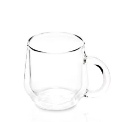 Double Wall Glass Mug (8oz/240ml) - Set Of 2 -Barista Gear Shop 240ml angle 1