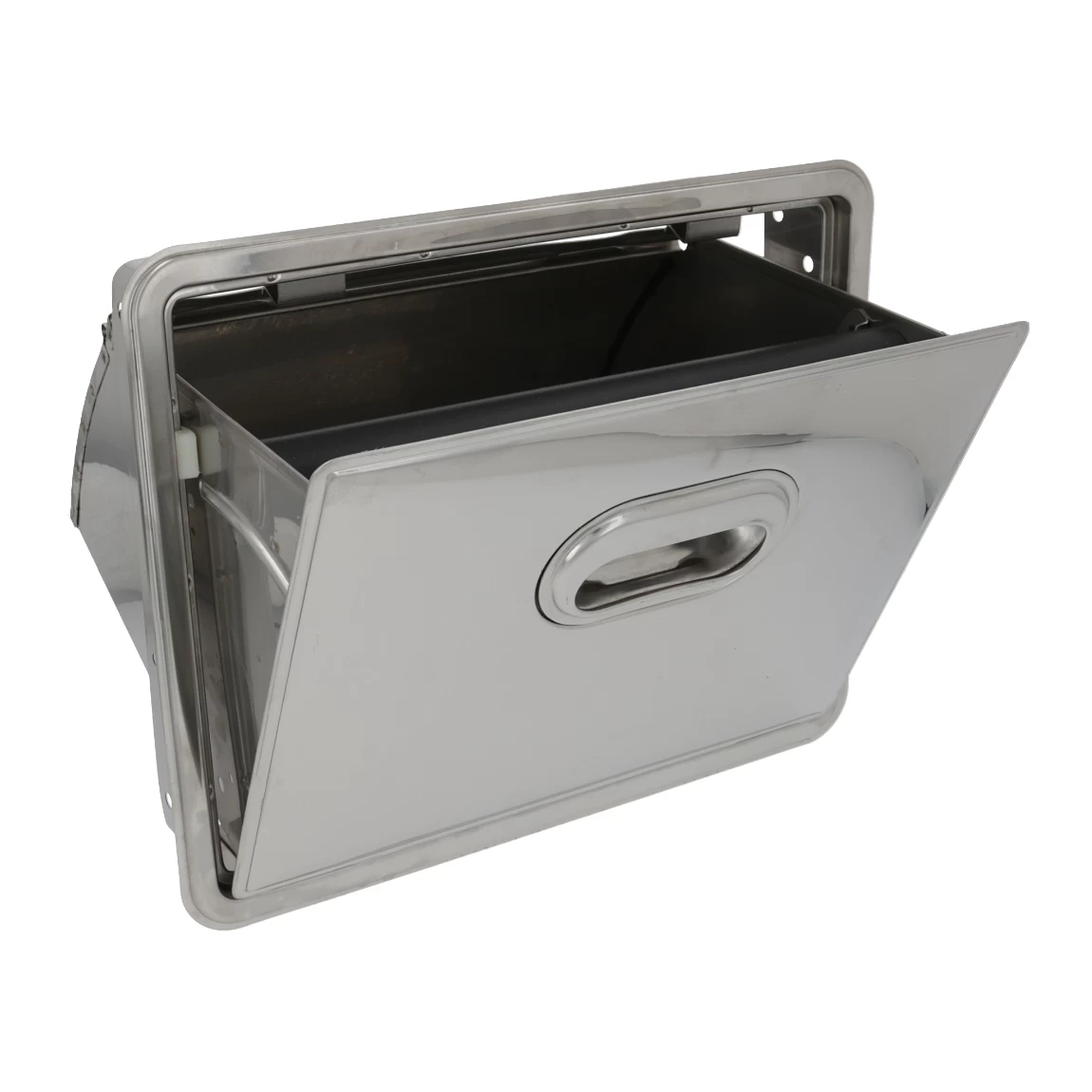 Stainless Steel Fold-down Knock Box Drawer 3 Stainless Steel Fold-down Knock Box Drawer