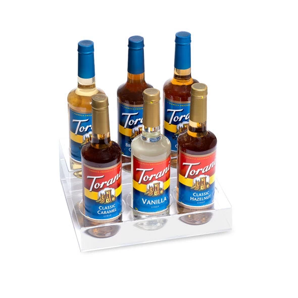 2 Tier Coffee Syrup Display Rack - 6 Bottles 4 2 Tier Coffee Syrup Display Rack - 6 Bottles - Image 2
