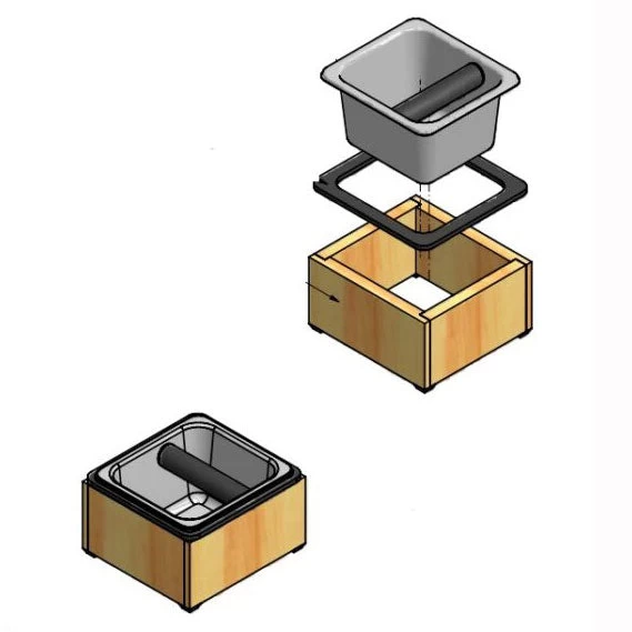 Maplewood Knockbox Set (7" X 7" X 4") 11 Maplewood Knockbox Set (7" X 7" X 4") - Image 9