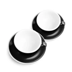 Egg Style Latte Cup & Saucer (10oz/300ml) - Set Of 2 29 Egg Style Latte Cup & Saucer (10oz/300ml) - Set Of 2 -Barista Gear Shop black 200ml quarter 1 21f4f42e f444 4525 a91d 7504aada97e1