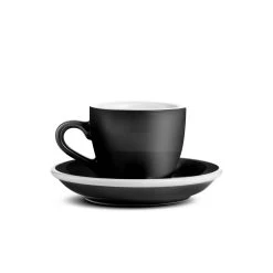 Egg Style Espresso Cup & Saucer (2.7oz/80ml) - Set Of 2 -Barista Gear Shop black 1