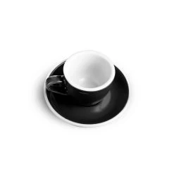 Egg Style Espresso Cup & Saucer (2.7oz/80ml) - Set Of 2 -Barista Gear Shop black demi quarter saucer