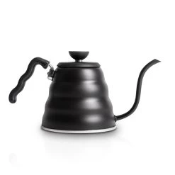 Hario Buono V60 Drip Kettle 1.2L - Matte Black -Barista Gear Shop black right kettle