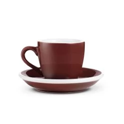 Egg Style Espresso Cup & Saucer (2.7oz/80ml) - Set Of 2 -Barista Gear Shop brown 1