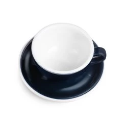 Egg Style Cappuccino Cup & Saucer (6.7oz/200ml) - Set Of 2 -Barista Gear Shop denim 250ml quarter