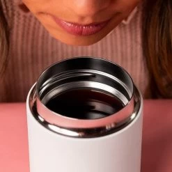 12oz Carter Wide Travel Mug - White 11 12oz Carter Wide Travel Mug - White -Barista Gear Shop dfee92ee2587 Carter FeatureImage AromaticWideMouth