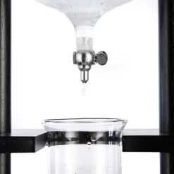 Yama 6-8 Cup Cold Drip Maker Straight Black Wood Frame (32oz) -Barista Gear Shop drip black 1