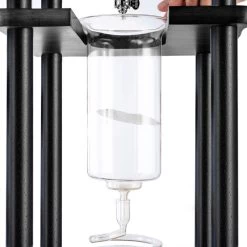 Yama 25 Cup Cold Drip Maker Straight Black Wood Frame (100oz) -Barista Gear Shop filter drop black