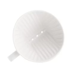 Kalita Style 102 Ceramic Coffee Dripper - White -Barista Gear Shop kalita ceramic 102 overhead 1