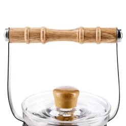 Yama Glass Chinese Water Kettle (40 Oz) -Barista Gear Shop kettle handle 1 1 3adc952c d2ab 467d bcda 851197cb15c2