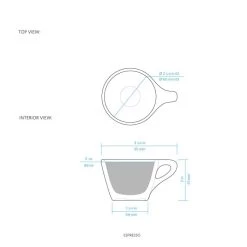 Lino Espresso Cup & Saucer - Grey (3oz/89ml) -Barista Gear Shop lino espresso section 5 e5296043 e9a2 495a b4a9 ad50011538b1
