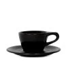 Lino Single Cappuccino Cup & Saucer - Black (5oz/148ml) -Barista Gear Shop lino s cappuccino black 1 1 2
