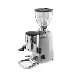 Mazzer Mini W/ Timer Switch Manual Doser Commercial Espresso Grinder - Silver