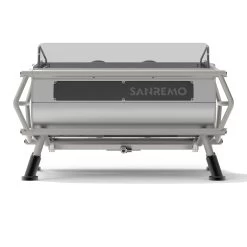 Sanremo Café Racer Naked 2 Group Volumetric Espresso Machine - Steel/Black -Barista Gear Shop naked steel blk 2gr bck 82038830 6526 4e23 8948 ed26c3166889