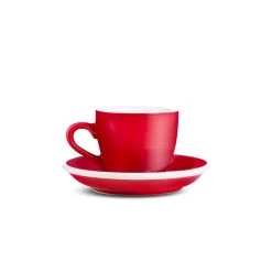Egg Style Espresso Cup & Saucer (2.7oz/80ml) - Set Of 2 -Barista Gear Shop red demi heroworking 1