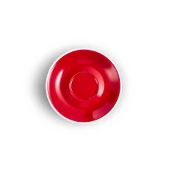 Egg Style Espresso Cup & Saucer (2.7oz/80ml) - Set Of 2 -Barista Gear Shop red demi overhead saucer working