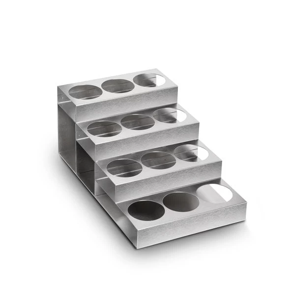 Stainless Steel 4 Tier Coffee Syrup Display Rack - 12 Bottles 5 Stainless Steel 4 Tier Coffee Syrup Display Rack - 12 Bottles - Image 3