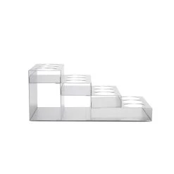 Stainless Steel 4 Tier Coffee Syrup Display Rack - 12 Bottles 12 Stainless Steel 4 Tier Coffee Syrup Display Rack - 12 Bottles -Barista Gear Shop rw387 5