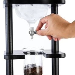Yama 6-8 Cup Cold Drip Maker Straight Black Wood Frame (32oz) -Barista Gear Shop set drip
