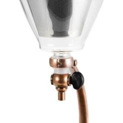 Yama Glass Silverton Brewer W/ Brown Base & Brass Accents -Barista Gear Shop silveton spout