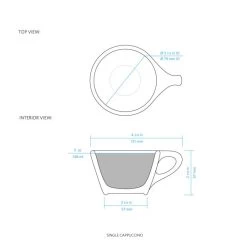 Lino Single Cappuccino Cup & Saucer - White (5oz/148ml) -Barista Gear Shop single cappuccino section 5 4c536e81 3867 49d8 a002 52baac81ed87