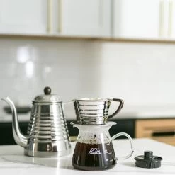 Kalita Wave 155 Stainless Steel Coffee Dripper 13 Kalita Wave 155 Stainless Steel Coffee Dripper -Barista Gear Shop ss wave 155 3