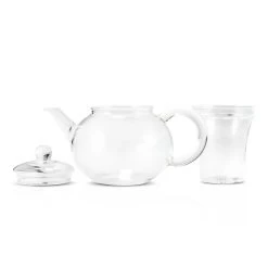 Yama Glass Blooming Teapot W/ Infuser - 32oz -Barista Gear Shop tea kettle 3 pieces