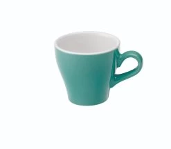 Tulip Style Cappuccino Cup & Saucer (6oz/180ml) - Set Of 2 -Barista Gear Shop tulip 180ml teal cup 300dpi 1