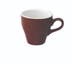 Tulip Style Latte Cup & Saucer (9.5oz/280ml) - Set Of 2 -Barista Gear Shop tulip 280ml brown cup 300dpi 1