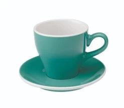 Tulip Style Latte Cup & Saucer (9.5oz/280ml) - Set Of 2 -Barista Gear Shop tulip 280ml teal 300dpi 1