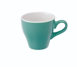 Tulip Style Latte Cup & Saucer (9.5oz/280ml) - Set Of 2 -Barista Gear Shop tulip 280ml teal cup 300dpi 1
