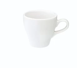 Tulip Style Latte Cup & Saucer (9.5oz/280ml) - Set Of 2 -Barista Gear Shop tulip 280ml white cup 300dpi 1