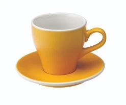Tulip Style Latte Cup & Saucer (9.5oz/280ml) - Set Of 2 -Barista Gear Shop tulip 280ml yellow 300dpi