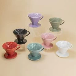 Hario V60 Ceramic Coffee Dripper 02 - Purple 7 Hario V60 Ceramic Coffee Dripper 02 - Purple -Barista Gear Shop v60 colors