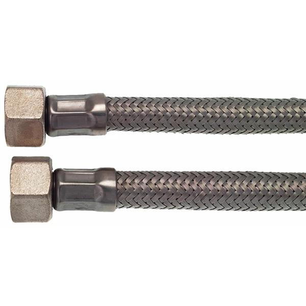 3/8" F X 3/8" F BSP 80cm (31.5") Stainless Steel Flex Line Hose - FC 3 3/8" F X 3/8" F BSP 80cm (31.5") Stainless Steel Flex Line Hose - FC