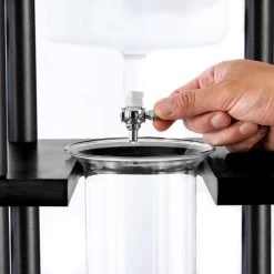 Yama 25 Cup Cold Drip Maker Straight Black Wood Frame (100oz) -Barista Gear Shop valve adjust black drip adjust