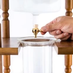 Yama 25 Cup Cold Drip Maker Curved Brown Wood Frame (100oz) -Barista Gear Shop valve adjust 8ed4d3ca f25d 47d0 b7ab 711935ad92a8