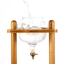 Yama 6-8 Cup Cold Drip Tower Bamboo Straight Frame (32oz) -Barista Gear Shop water pour bamboo tower web res