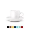 Egg Style Espresso Cup & Saucer (2.7oz/80ml) - Set Of 2 -Barista Gear Shop whiteDemiheroview
