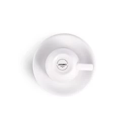 Egg Style Espresso Cup & Saucer (2.7oz/80ml) - Set Of 2 -Barista Gear Shop white demi overhead logo